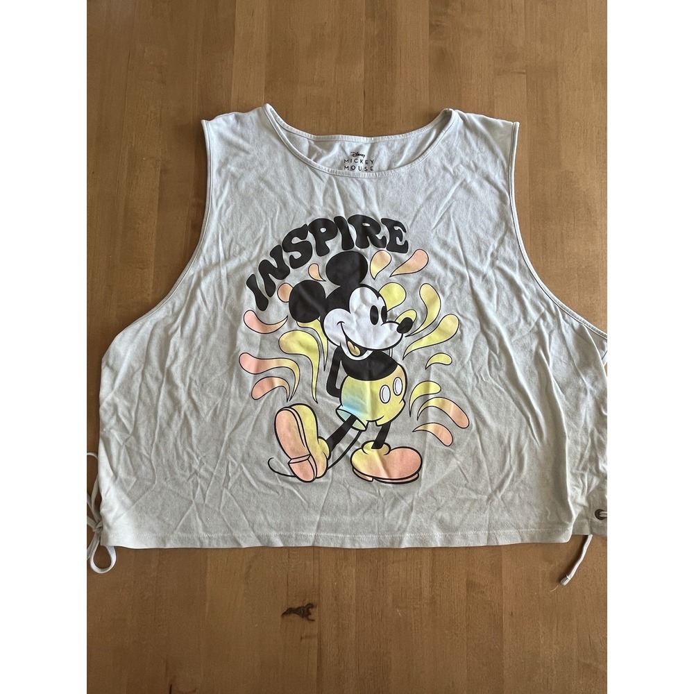 Mickey Mouse Inspire Sleeveless Crop Top Disney Tank Size‎ 3X Women's Tie
